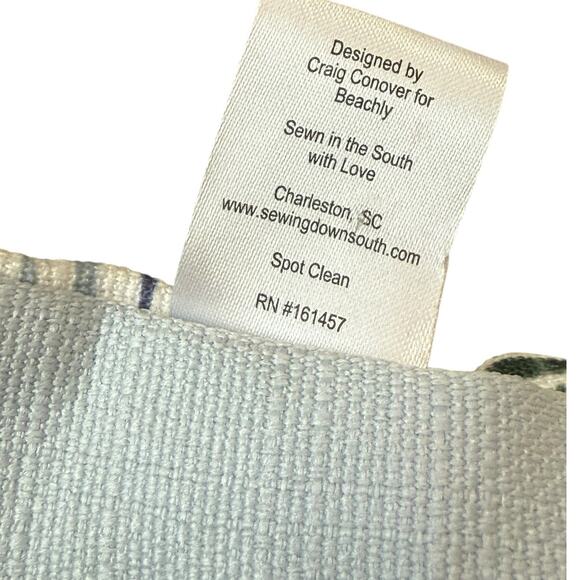 Sewing Down South Beachly Collection 11.5" Throw Pillow Coastal Palm Leaves - Picture 5 of 6